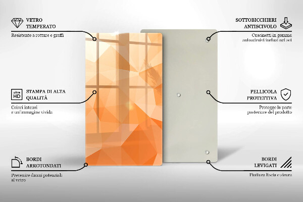 Tűzhely fedőlap Geometriai háttér