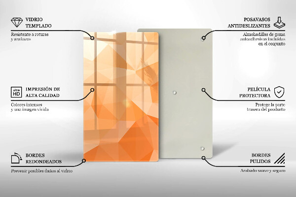 Tűzhely fedőlap Geometriai háttér