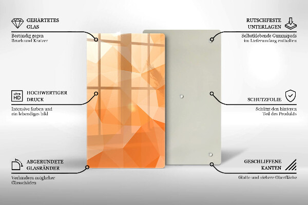 Tűzhely fedőlap Geometriai háttér