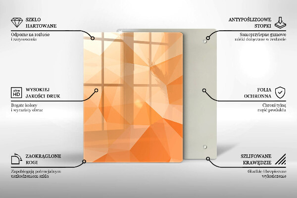 Tűzhely fedőlap Geometriai háttér