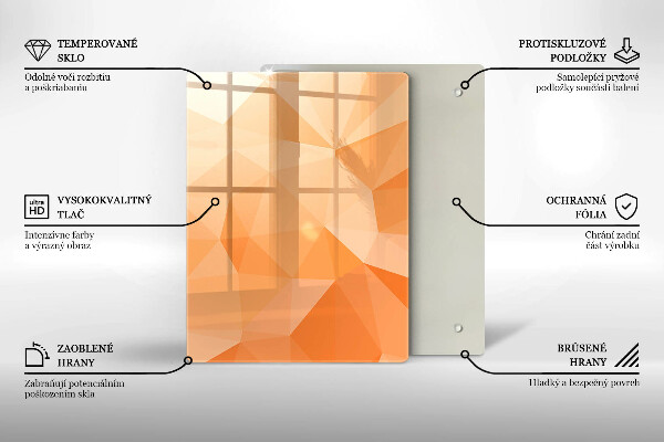 Tűzhely fedőlap Geometriai háttér