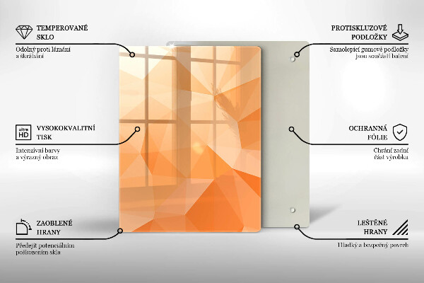 Tűzhely fedőlap Geometriai háttér