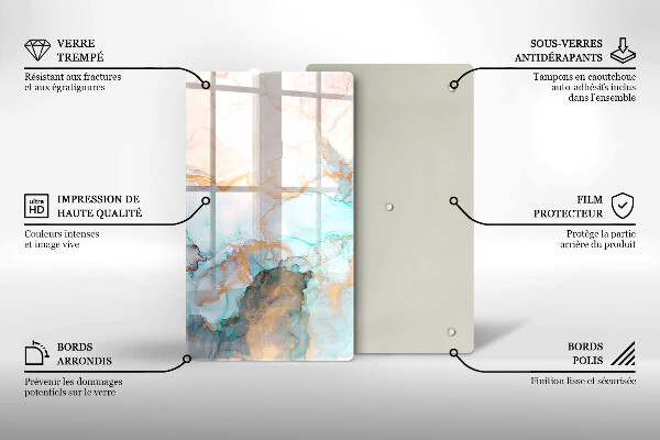 Tűzhely fedőlap Márvány absztrakció