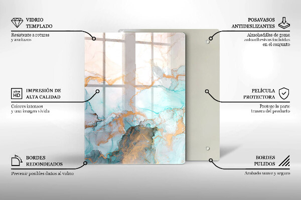 Tűzhely fedőlap Márvány absztrakció