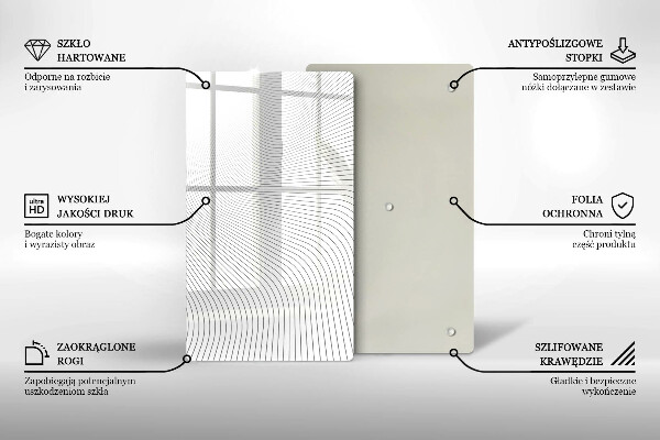 Tűzhely fedőlap Modern vonalak minta