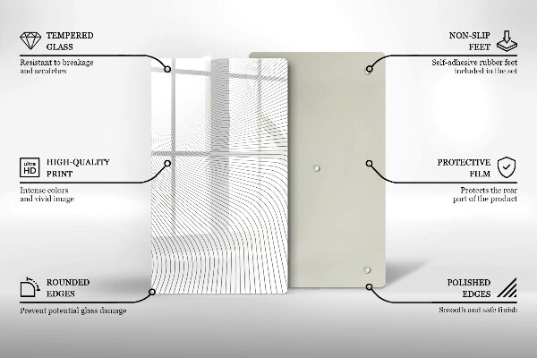 Tűzhely fedőlap Modern vonalak minta