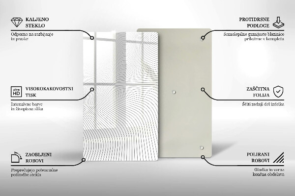 Tűzhely fedőlap Modern vonalak minta