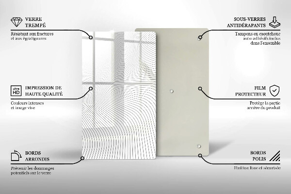 Tűzhely fedőlap Modern vonalak minta