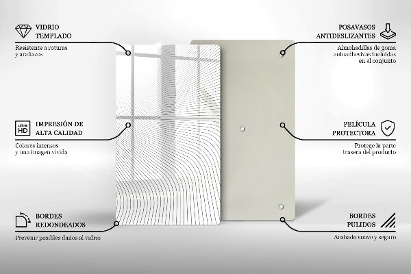 Tűzhely fedőlap Modern vonalak minta