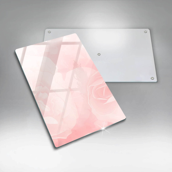 Tűzhely fedőlap Pasztell rózsák háttér