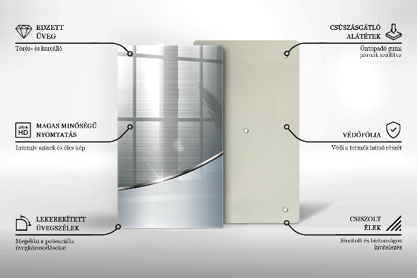 Tűzhely fedőlap Fém absztrakciós minta