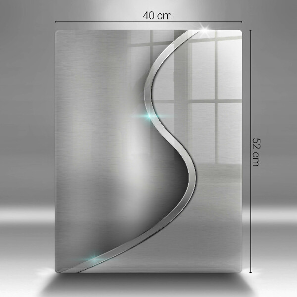 Tűzhely fedőlap Absztrakt ezüst fém