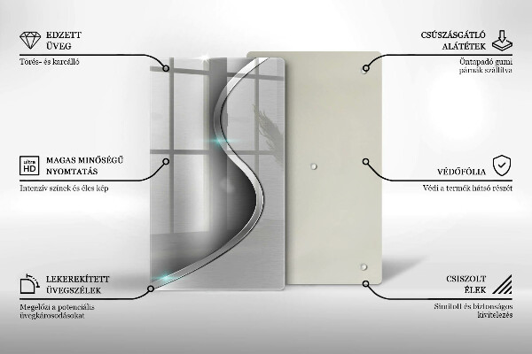 Tűzhely fedőlap Absztrakt ezüst fém