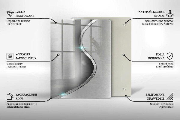Tűzhely fedőlap Absztrakt ezüst fém