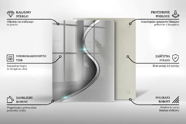 Tűzhely fedőlap Absztrakt ezüst fém