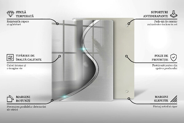 Tűzhely fedőlap Absztrakt ezüst fém