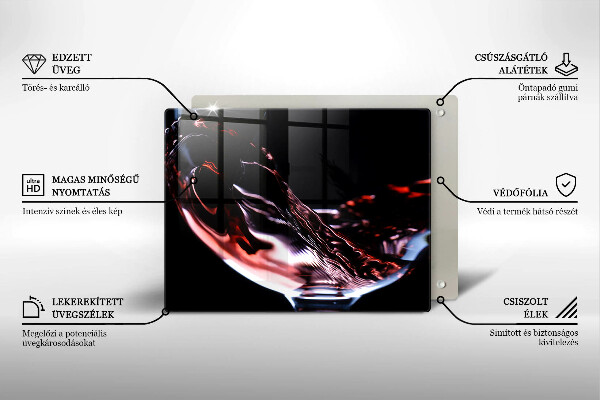 Tűzhelyvédő Egy pohár vörösbor