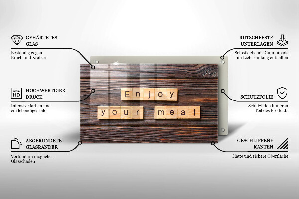 Tűzhelyvédő Enjoy your meal