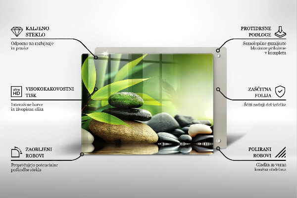 Tűzhelyvédő Zen bambusz kövek