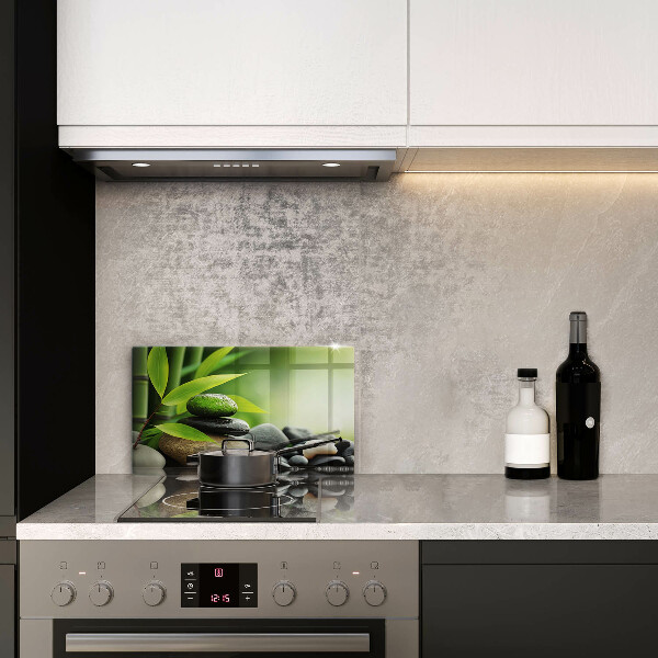 Tűzhelyvédő Zen bambusz kövek