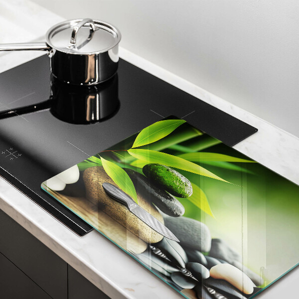 Tűzhelyvédő Zen bambusz kövek