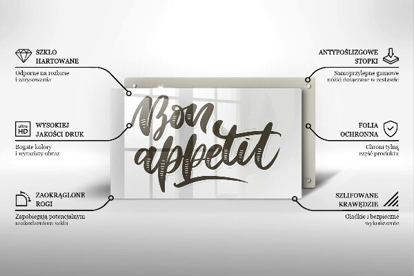 Tűzhelyvédő Inscripție Bon Appetit