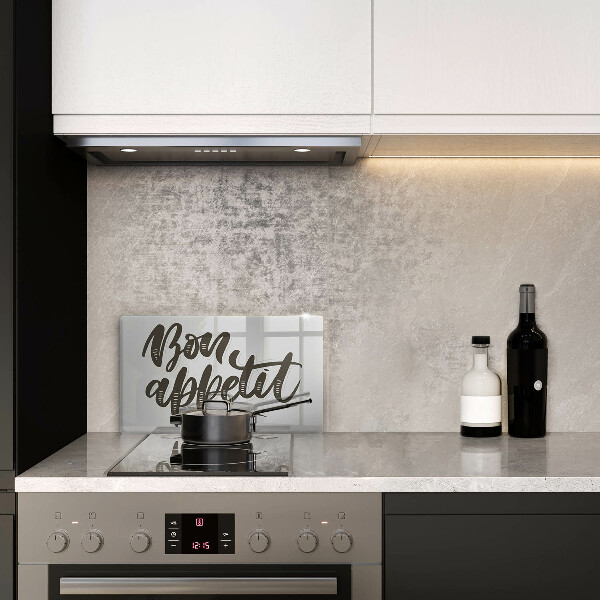 Tűzhelyvédő Inscripție Bon Appetit