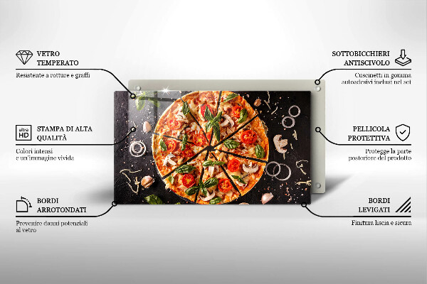 Tűzhelyvédő Pizza gombával