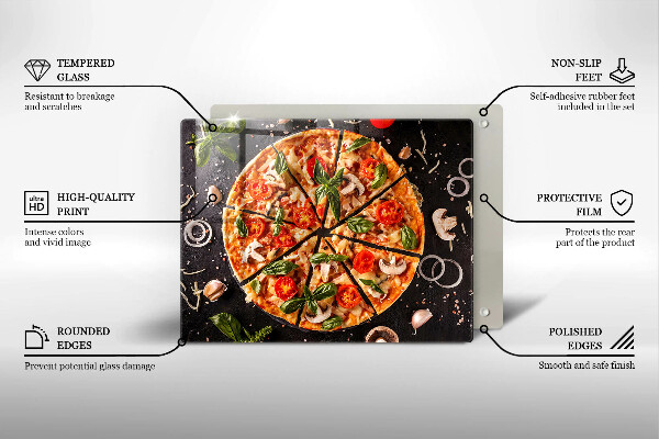 Tűzhelyvédő Pizza gombával