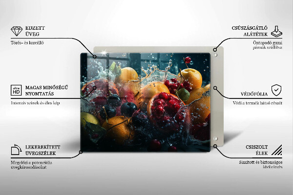 Tűzhelyvédő Gyümölcsök vízben