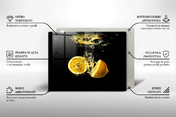 Tűzhelyvédő Lédús citromos gyümölcsök