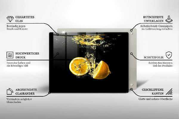 Tűzhelyvédő Lédús citromos gyümölcsök