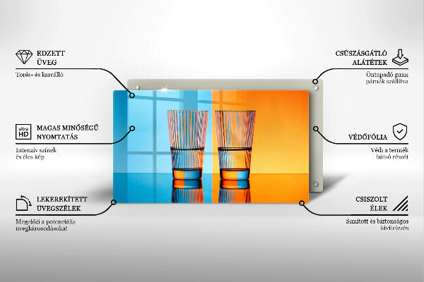 Tűzhelyvédő Két pohár vizet
