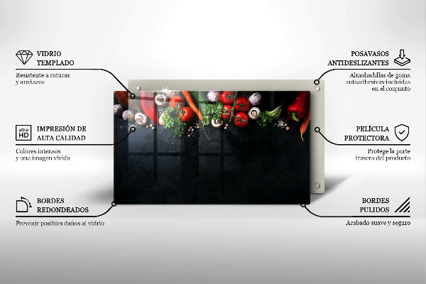 Tűzhelyvédő Színes zöldségek