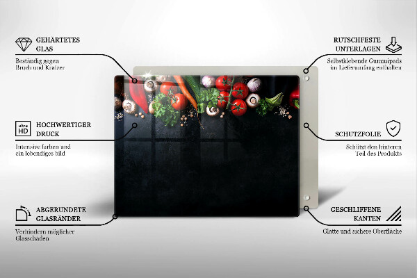 Tűzhelyvédő Színes zöldségek