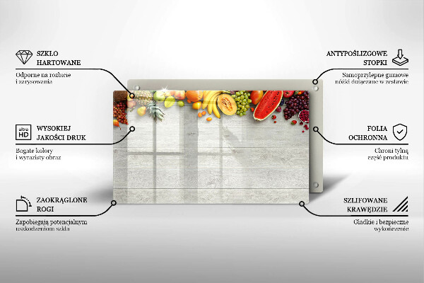 Tűzhelyvédő Gyümölcsök a deszkán