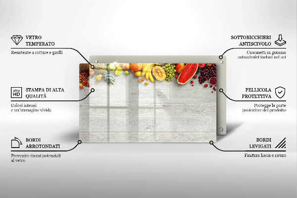 Tűzhelyvédő Gyümölcsök a deszkán