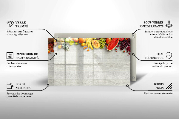 Tűzhelyvédő Gyümölcsök a deszkán