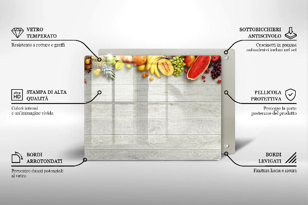 Tűzhelyvédő Gyümölcsök a deszkán