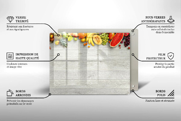 Tűzhelyvédő Gyümölcsök a deszkán