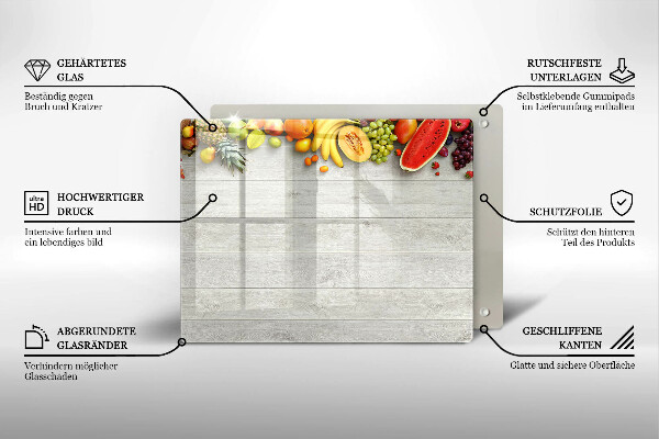 Tűzhelyvédő Gyümölcsök a deszkán