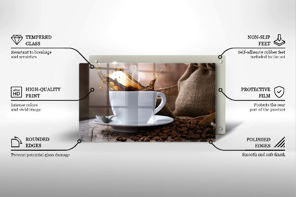 Tűzhelyvédő Csésze és kávébab