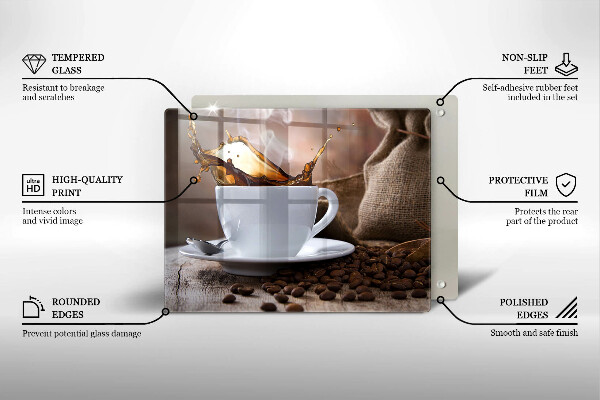 Tűzhelyvédő Csésze és kávébab