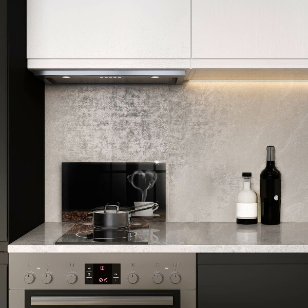 Tűzhelyvédő Kávéscsésze szív