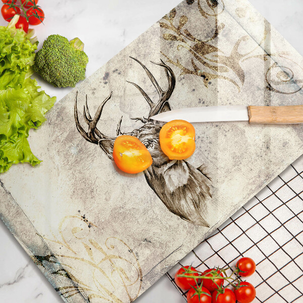 Tűzhelyvédő Szarvas állat illusztráció