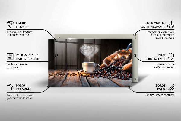 Tűzhelyvédő Kávéscsésze és szív