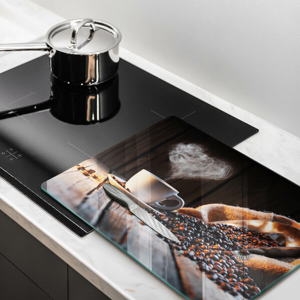 Tűzhelyvédő Kávéscsésze és szív