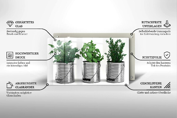 Tűzhelyvédő Cserép fűszernövények