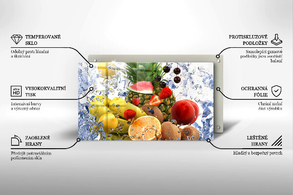 Tűzhelyvédő Lédús gyümölcs és víz