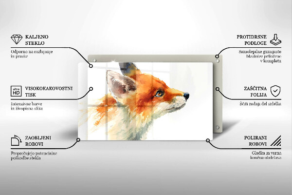 Tűzhelyvédő Festett róka